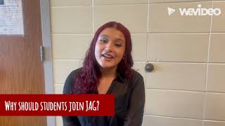 Still from video of a Jobs for America' Graduates (JAG) student speaking
