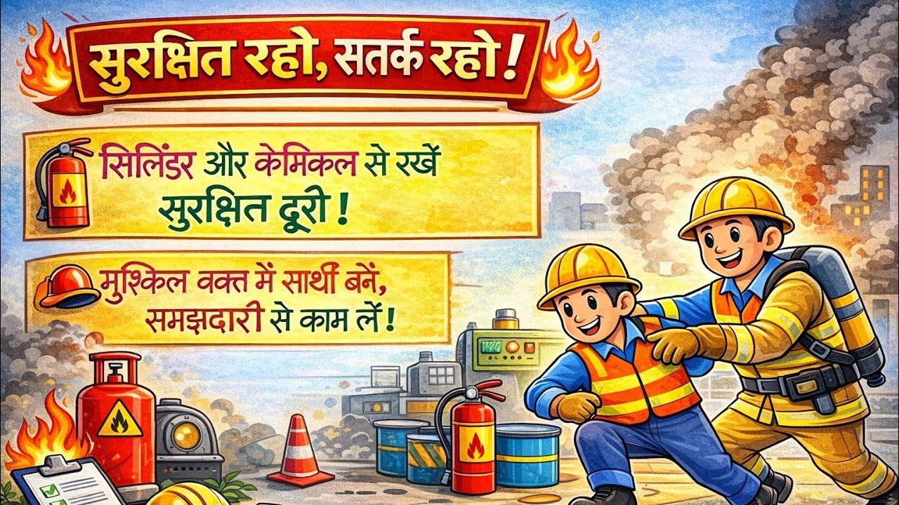 Industrial fire safety Drawing/ chemical safety awareness Poster @MODIVIGNESHART 