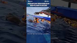 Download lagu DETIK-DETIK MENCEKAM, PENUMPANG KM BARCELONA V BERLOMPATAN KE LAUT SAAT KAPAL TERBAKAR  #Shorts mp3