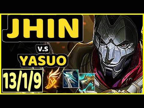OMOK KING (JHIN) vs YASUO - 13/1/9 KDA BOTTOM ADC GAMEPLAY - NA Ranked GRANDMASTER