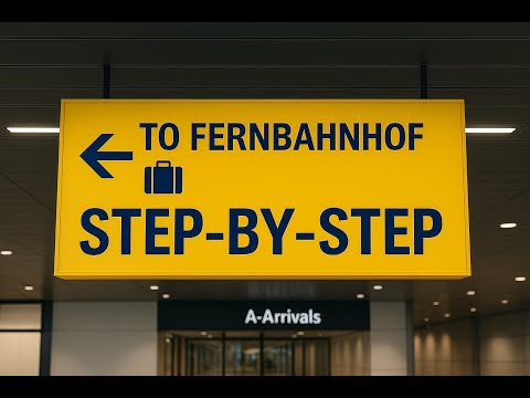 Tutorial do Aeroporto de Frankfurt | Terminal 1 A-Área de chegada ao Fernbahnhof e cinto de bagagem.