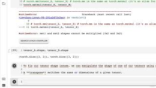 Matrix Multiplication Part 3 || Dealing With Tensor Shape Errors