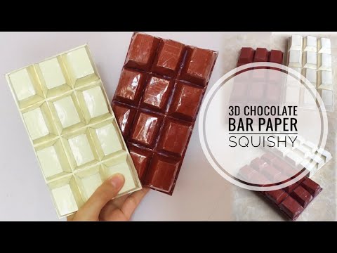 How to make 3D Chocolate Bars Paper Squishy 🍫