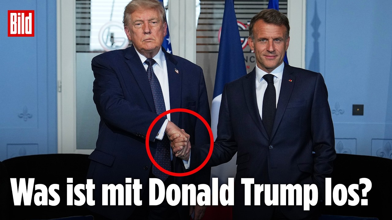 Trumps Lustlos-Handschlag mit Macron beim G7-Gipfel in Évian-les-Bains