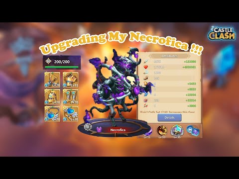 Castle Clash F2P - Upgrading My Free To Play Necrofica !!!