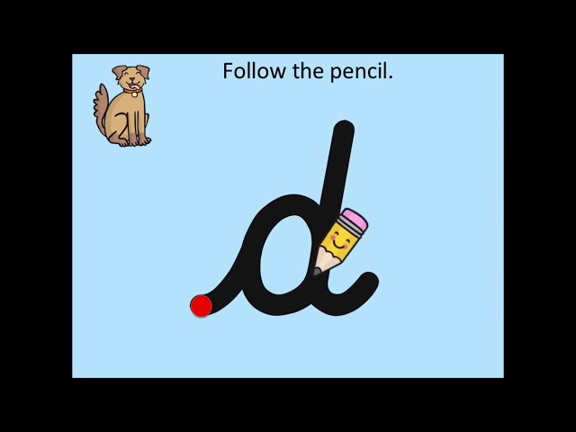 'd' Phonics and handwriting video (Phase 2)