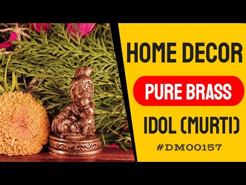 Krishna brass laddu gopal murti, for worship, size/dimension...