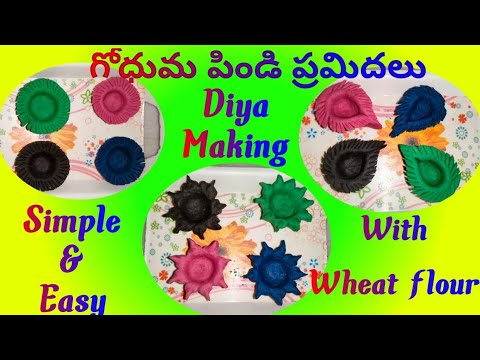 Diy// Easy wheat flour DIYA Making