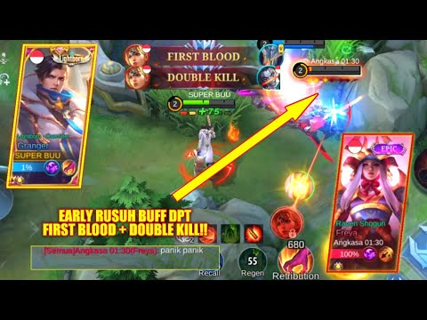 GLOBAL GRANGER VS FREYA KERAD!! EARLY GAME RUSUH BUFF DI KROYOK MALAH DPT DOUBLE KILL!!