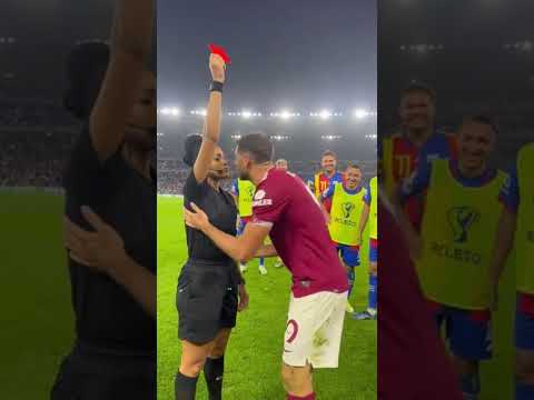 Nobody trained for this response🫣🥶#FunnyFootball #RedCardDrama #LiveMatch #CrowdReaction#ViralMoment
