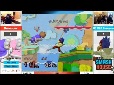 The Smash House - Drunksloth (ICs) vs VS PPG Porkchops (Falco, Fox) - Top 8 WR1
