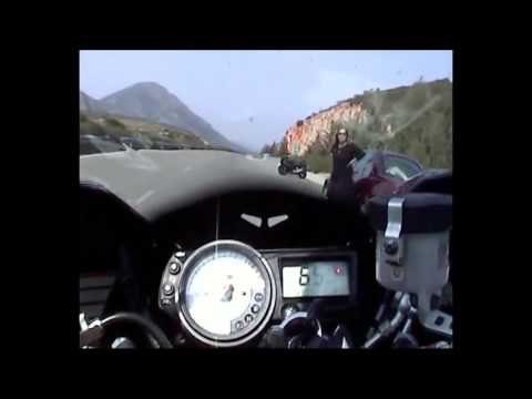 High Speed almost crash motorcycle