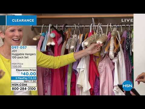 JOY Huggable Hangers 100piece Suit and Shirt Hangers  Ch...