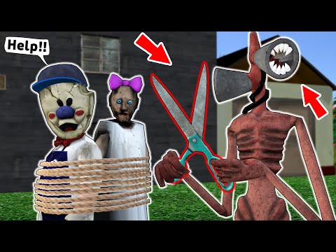 Siren Head Monster vs Granny vs Ice Scream - funny horror animation (41-50 part.)
