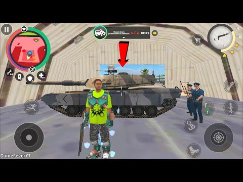 Vegas Crime Simulator 2 (Vegas Hero with Matiala Tank) Army Tank Destroy Wall - Android Gameplay HD