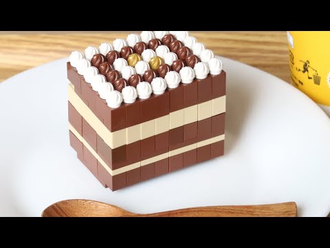 LEGO Chocolate FUDGE CAKE | Lego Dessert IN REAL LIFE | Stop Motion LEGO Cooking & ASMR
