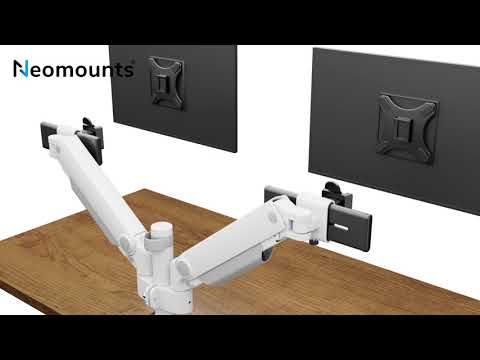 Neomounts NEXT One DS65S-950WH2 vollbewegliche Tischhalterung für 24-34" Bildschirme - Weiß video preview