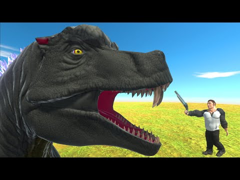 The new Trex enters the field with a new weapon - Animal Revolt Battle Simulator