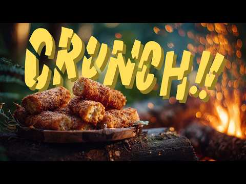 Crispy Steak Rolls – Wild Forest Cooking with Extreme Crunch!