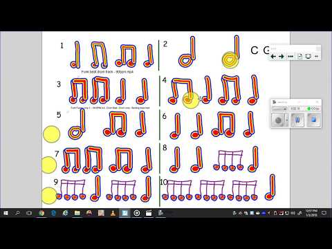 Rhythm Warm Up 2 quarter notes, paired eighth notes, beamed 16th notes, half notes