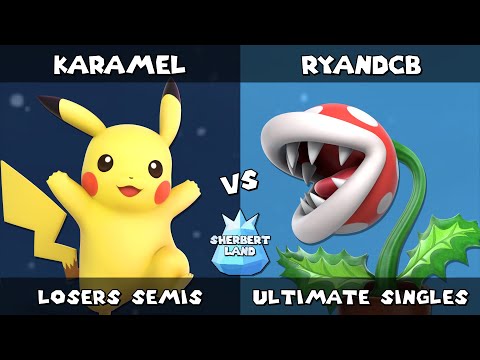 Sherbert Land # 24 | Karamel (Pikachu) vs RyanDCB (Piranha Plant) | Losers Semis | SSBU Ultimate