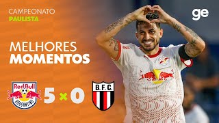 BRAGANTINO 5 X 0 BOTAFOGO-SP | MELHORES MOMENTOS | CAMPEONATO PAULISTA2026 | ge.globo