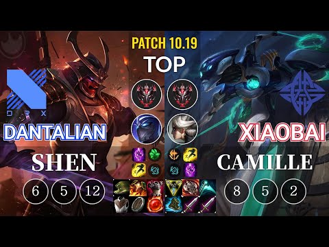 DRX Dantalian Shen vs ES Xiaobai Camille Top - KR Patch 10.19