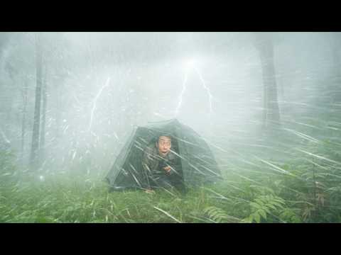 THE WORST RAIN STORM I'VE EVER EXPERIENCED PART2 ‼️ CAMPING IN HEAVY RAIN ⛈️