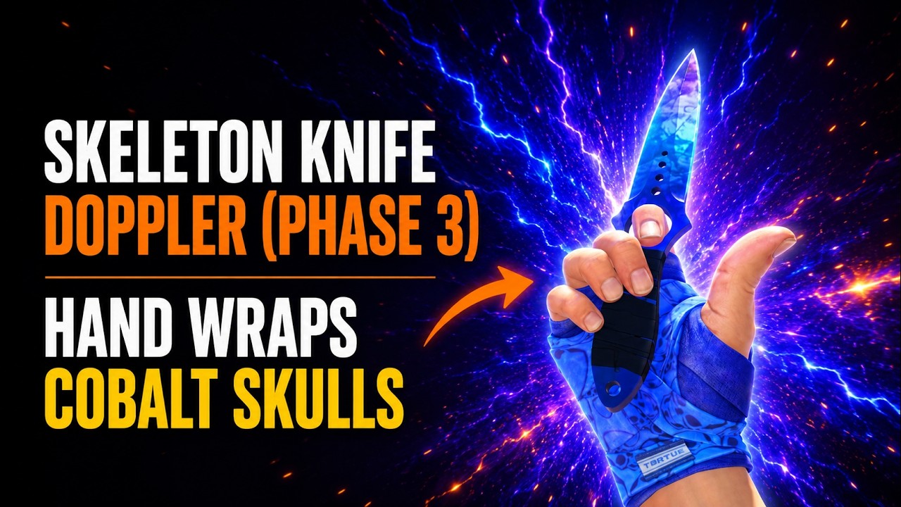 ★ Skeleton Knife | Doppler (Phase 3) + ★ Hand Wraps | Cobalt Skulls
