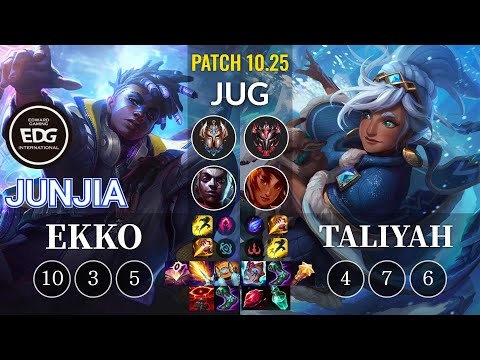 EDG JunJia Ekko vs Taliyah Jungle - KR Patch 10.25