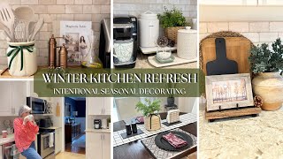 Simple Winter Kitchen Refresh After Christmas | Intentional Seasonal Decorating