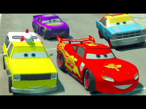 Disney 'CARS' Mod in GTA 4 Multiplayer (Group Shenanigans)