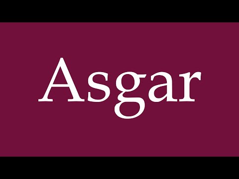 How to Pronounce ''Asgar'' Correctly in German