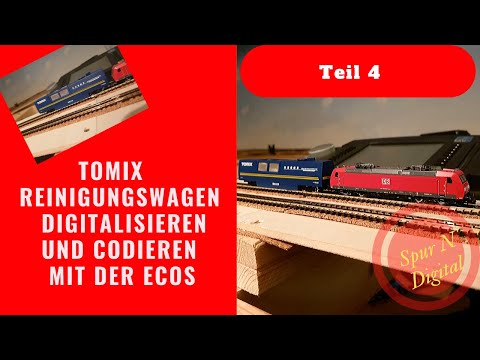 Teil 4 Modellbahn Anlage im Bau ~ Spur N Tomix Reeinigungswagen Codiert und Digitalisiert