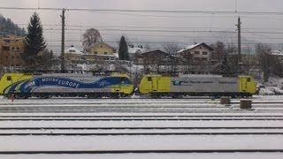 preview picture of video 'SPEZIAL: Winterlicher Bahnverkehr in Kufstein mit vielen Makros'