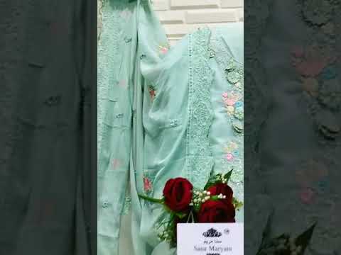 Sana Maryam SM-139 Faux Georgette Wholesale Pakistani Suit – product video thumbnail