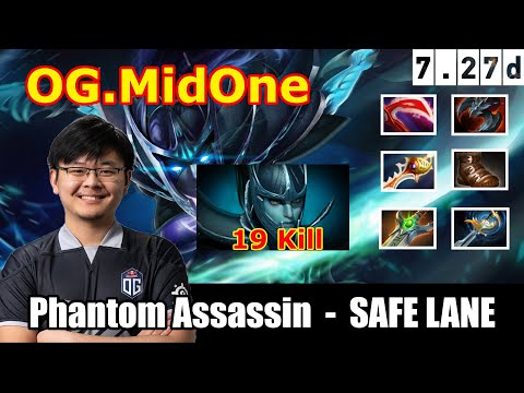 OG.MidOne - Phantom Assassin Safelane|7.27d Update Patch | Dota 2 Butterfly MMR Gameplay #7