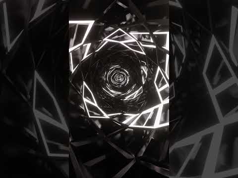 #Short #Abstract #Background Video 4k Black White Geometric Metallic Tunnel VJ LOOP NEON #ASMR