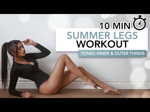 10 MIN SUMMER LEGS WORKOUT (Floor Only) | Toned & Slim Legs Like A Model | Eylem Abaci