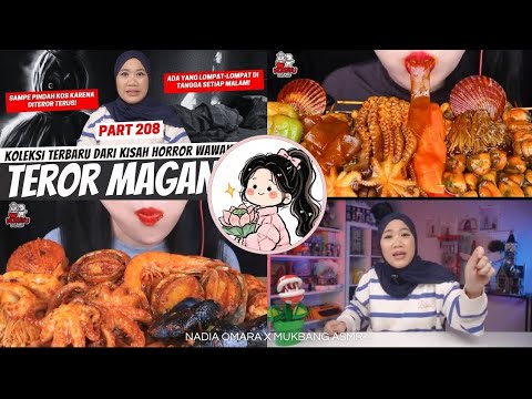 NADIA OMARA X MUKBANG ASMR|| TEROR MAGANG🍬👻