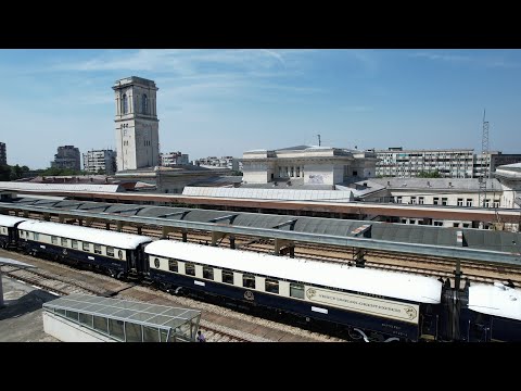 Влакът Ориент Експрес на гара Русе България | Orient Express Train at Ruse Railway station 2022 - 4K