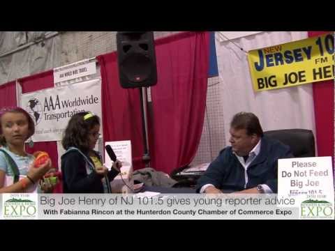 Cute interview with Big Joe Henry from NJ 101.5 giving advice to young Reporter, Fabianna Rincon