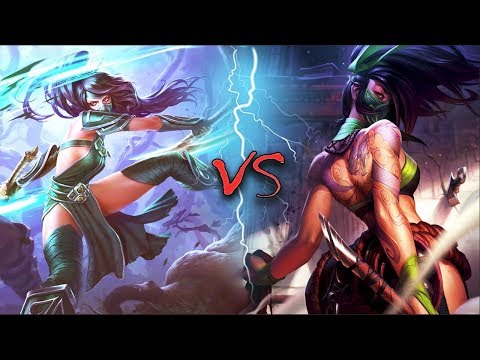 AKALI ALL SPLASH ARTS Old VS New Comparison Rework - League of Legends