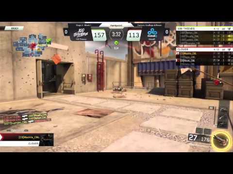 100Thieves Vs Cloud9 CWL Season 2 Game 1