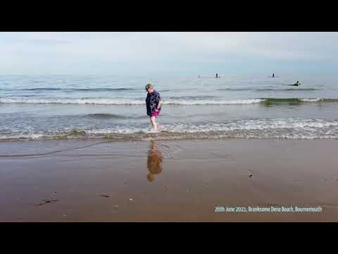 Sheila Paddling in Bournemouth