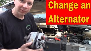 How to Change an Alternator:  Ford E350 Econoline Van