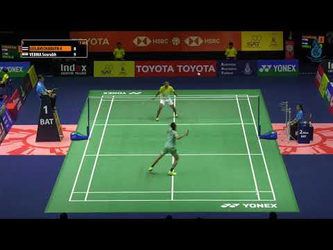 Qualification | MS | Kantawat LEELAVECHABUTR (THA) v Sourabh VERMA (IND)TOYOTA Thailand open 2019