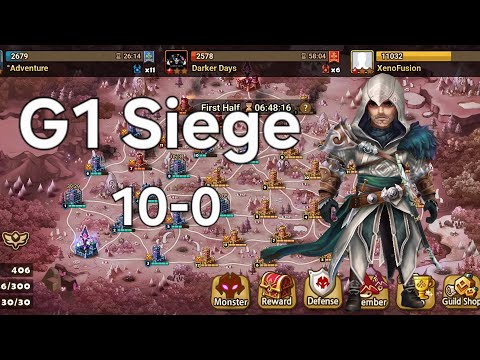 Summoners War G1 Siege vs Darker Days and vs XenoFusion