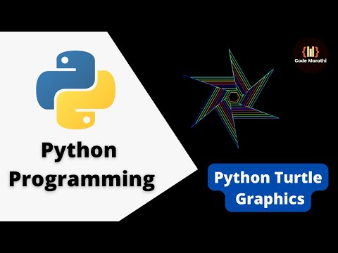 Animated Star With Python Programming Python Turtle Graphics Code Marathi