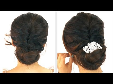 ★ 5MIN EASIEST PARTY UPDO | EVERYDAY BRAIDED BUN PROM...